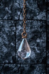 Poster - Mystical crystal pendant on rustic chain