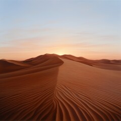 Wall Mural - Majestic desert landscape at sunset