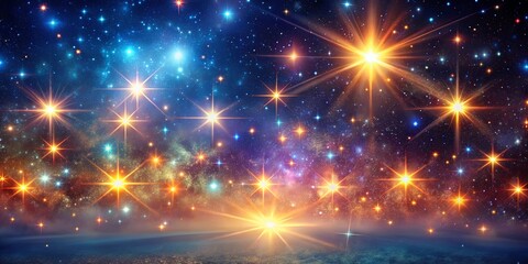 Wall Mural - celestial symphony of brilliance a cosmic canvas of glowing stars and nebulas
