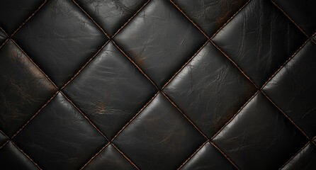 Wall Mural - dark leather texture with diamond pattern