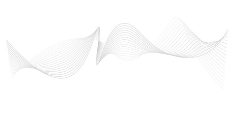 Fototapete - Vector in concept of technology, Flowing dot particles wave pattern halftone black gradient smooth curve shape background.