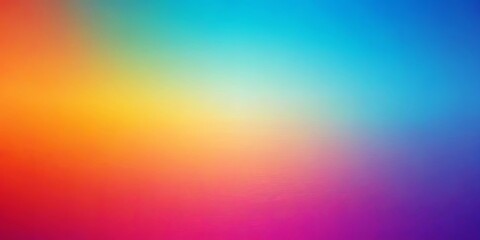Wall Mural - Abstract gradient background with vibrant hues of blue, green, yellow, orange, red, and purple