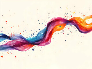 Wall Mural - colorful abstract wave design with vibrant splashes and gradients on a soft background, perfect for 