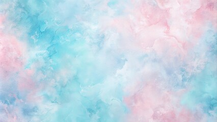 Wall Mural - Abstract Watercolor Background with Delicate Blending of Pastel Blue and Pink Hues