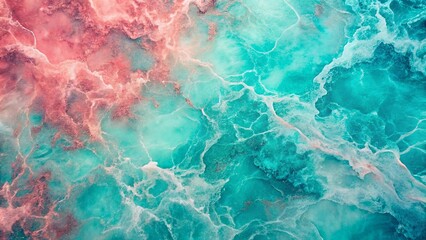 Wall Mural - Abstract Swirling Pattern of Blue and Pink Hues in a Marble Texture