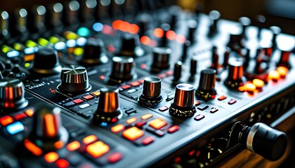 Dynamic DJ Sound Mixer Console with Slider Buttons and Innovative Features