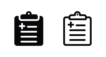 Wall Mural - medical record icon vector for web