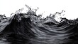 © Panuwat - Black white photograph wave ocean appears to water splash isolated