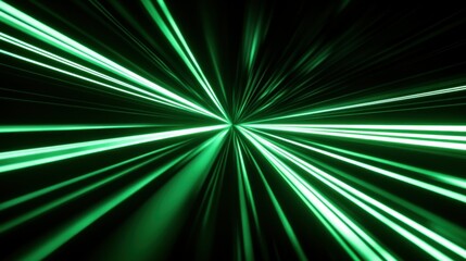 Wall Mural - Abstract Green Light Trails