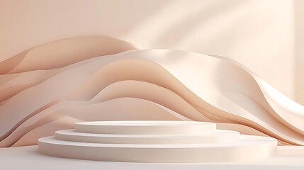 Wall Mural - Abstract Minimalist Background with Soft Curves