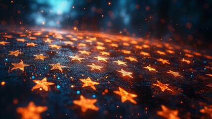 Canvas Print - Glowing Stars in the Dark