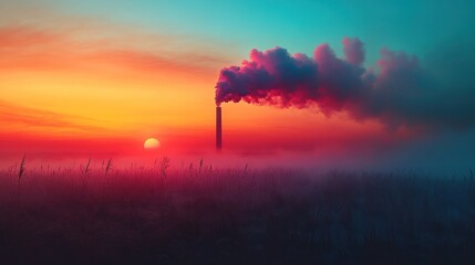 Canvas Print - Sunrise with Smoke