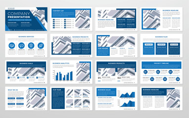 Wall Mural - minimalist presentation template with simple and clean layout use for business profile and annual re
