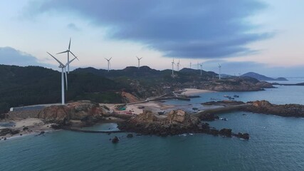 Wall Mural - windmills in the sea