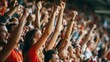 © Sasint - A crowd of fans cheering at a sports event, united in their support for their team, representing shared enthusiasm