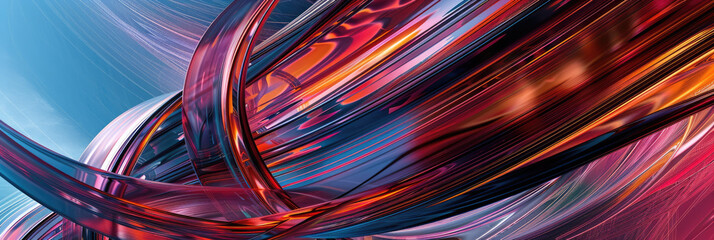 Dynamic abstract background featuring vibrant flowing colors and smooth curves, creating sense of rhythm and movement. interplay of light and color evokes feeling of energy and creativity