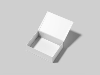 Sticker - 3D Rendered White Blank Gift Box Mockup Isolated