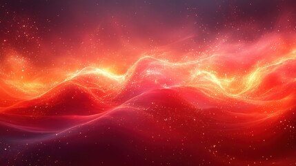 Abstract Red and Orange Swirling Nebula