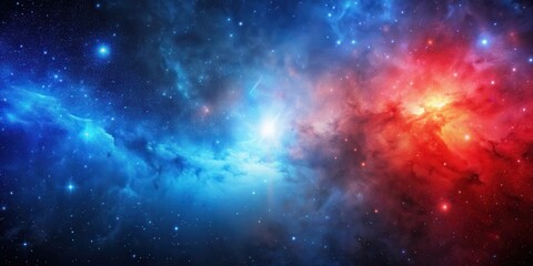 blue and red galaxy color background, galaxy, blue, red, space, stars, cosmic, cosmic background, co