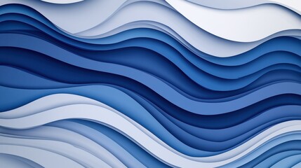 Wall Mural - Discover stunning neumorphic designs with wavy layers for a modern touch on your website or graphic projects.