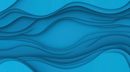 Wall Mural - Discover a soothing blue abstract background with paper layers and curves, perfect for modern designs and beauty contests.