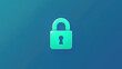 © CrazyJuke - A vibrant green lock icon radiates a sense of security, set against a calming blue backdrop in a whimsical design.