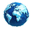 © PixMarket - Illustration of an Earth in polygonal style isolated on transparent background