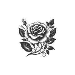 Wall Mural - vector rose tattoo