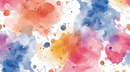 Canvas Print - Abstract Watercolor Painting with Splashes of Color