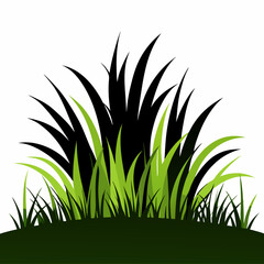 Poster - grass silhouette vector art illustration