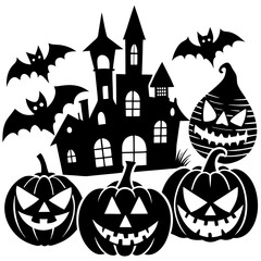 Poster - Halloween themed pumpkin vector illustration 