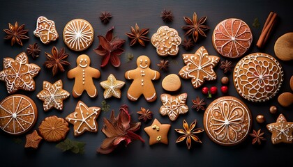 Various cookies on the top view table