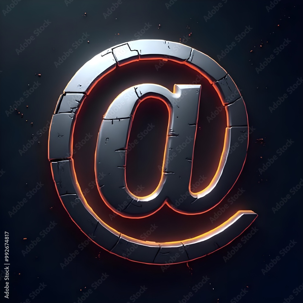 @ symbol, e mail sign, @ logo icon, 3d icon, creative uses of the ...