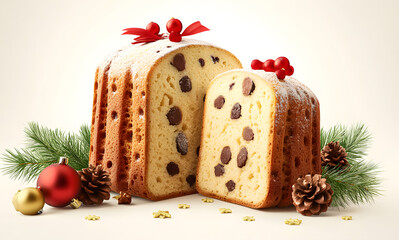 Classic Panettone with Raisins - Traditional Italian Sweet Bread design