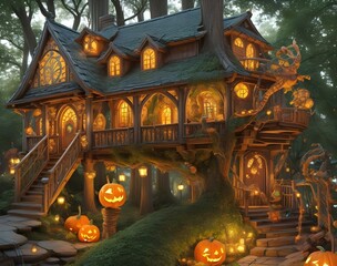 Wall Mural - Spooky Halloween Decorations