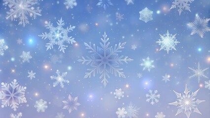 Canvas Print - snowflakes on dark blue Christmas background