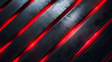 Abstract black, red background with diagonal square lines design. elegant black background with shiny red lines