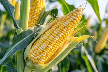 Wall Mural - Corn in the cornfield.