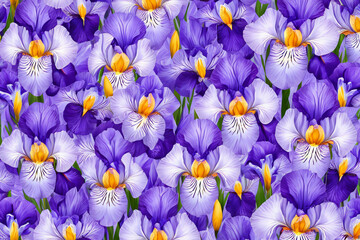 Sticker - spring flowers background