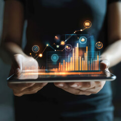 Business planning, strategy and data analysis, through a graphical display of growth