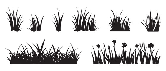 Grass silhouette, grass background