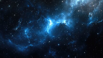 Wall Mural - abstract background featuring a nebula and stars in the night sky
