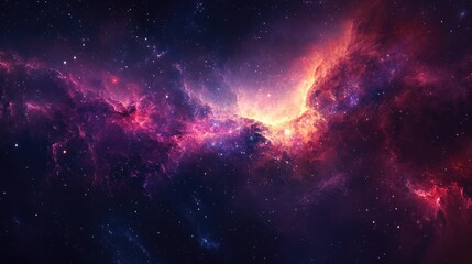 Abstract nebula in deep space showcasing interstellar galaxies and a starfield with a fantastic night sky perfect for astronomy and astrology themes