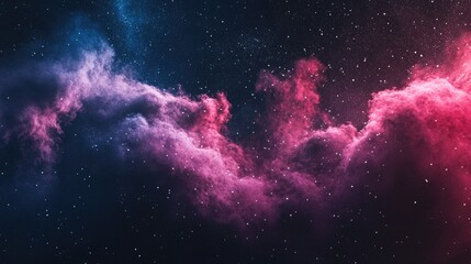 Wall Mural - abstract background featuring a nebula and stars in the night sky