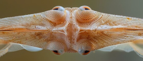 Canvas Print - Close-up view of a small creature with prominent eyes. AI.