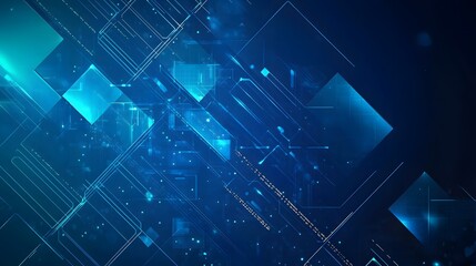 blue geometric shape abstract technology background. 