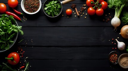 Autumn fresh vegetables on wooden table background