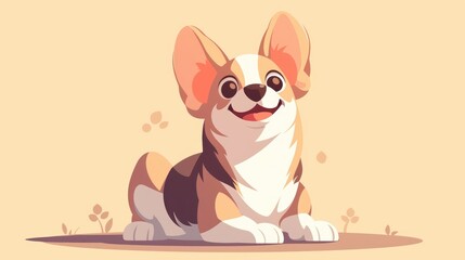 Vector illustration of an adorable dog design