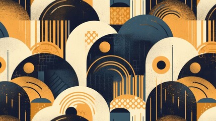 Wall Mural - Vector Pattern Design in a Retro Style