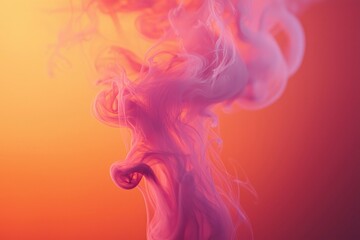 Wall Mural - Abstract Swirling Pink and Orange Ink in Water